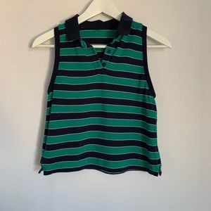 Striped Crop Polo
